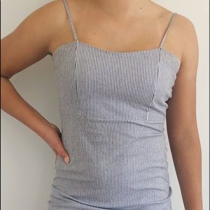 Brandy Melville striped blue and white dress